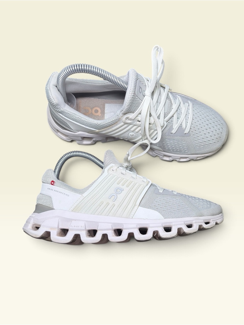 On Cloud Cloudswift Glacier White Running Shoes Women 9